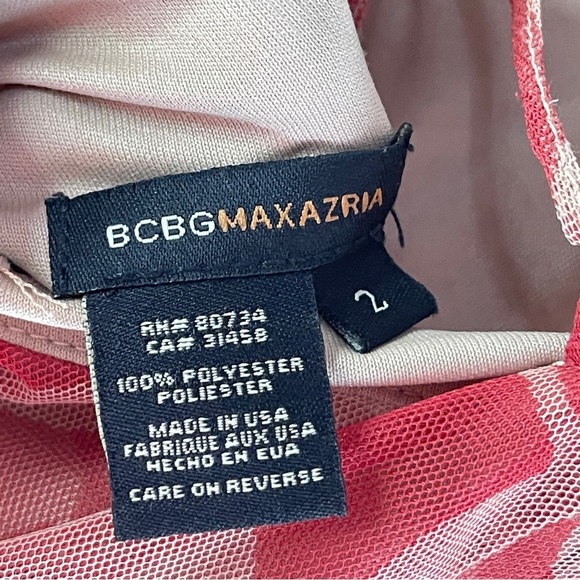 BCBG MAXAZRIA Floral Halter Asymmetrical Hem Midi Dress, Size 2 - Picture 9 of 10